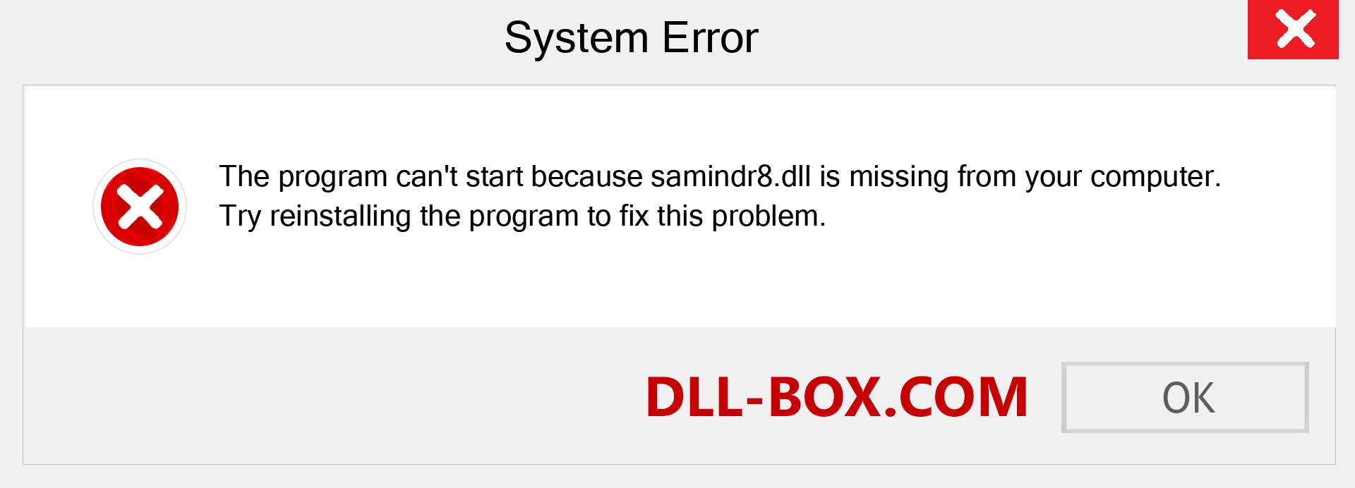  samindr8.dll file is missing?. Download for Windows 7, 8, 10 - Fix  samindr8 dll Missing Error on Windows, photos, images